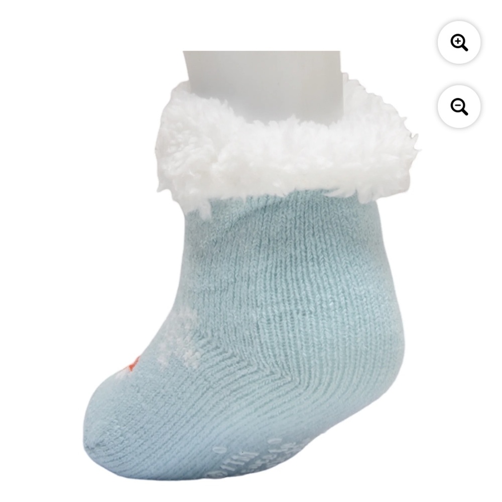Rudolph Unisex Blue Fleece-Lined Cozy Sock (Slippers) Size 2T-3T NWT - Picture 5 of 5